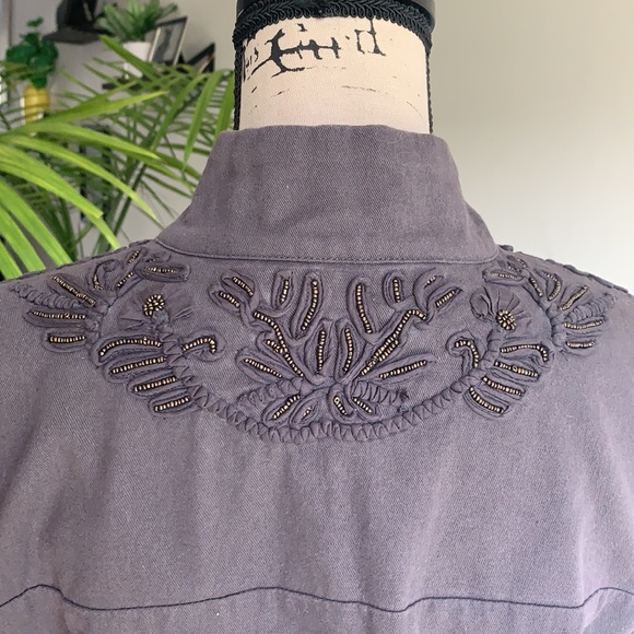 Anthropologie Love Sam Beaded Cargo Jacket - Picture 14 of 16